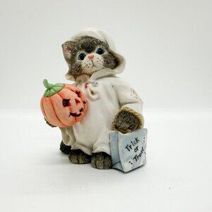 Vintage 1995 Calico Kittens Cat Halloween Goblin Ghost Pumpkin Treats Candy